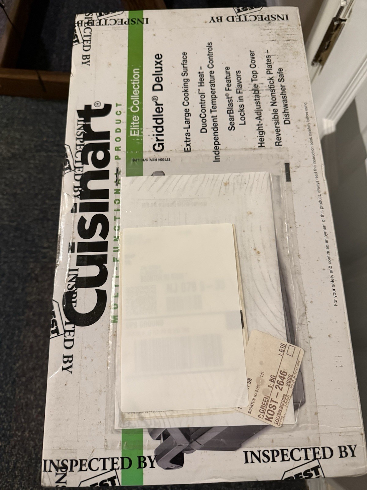 Cuisinart GR-150 Deluxe Electric Griddler – Silver Damaged Box