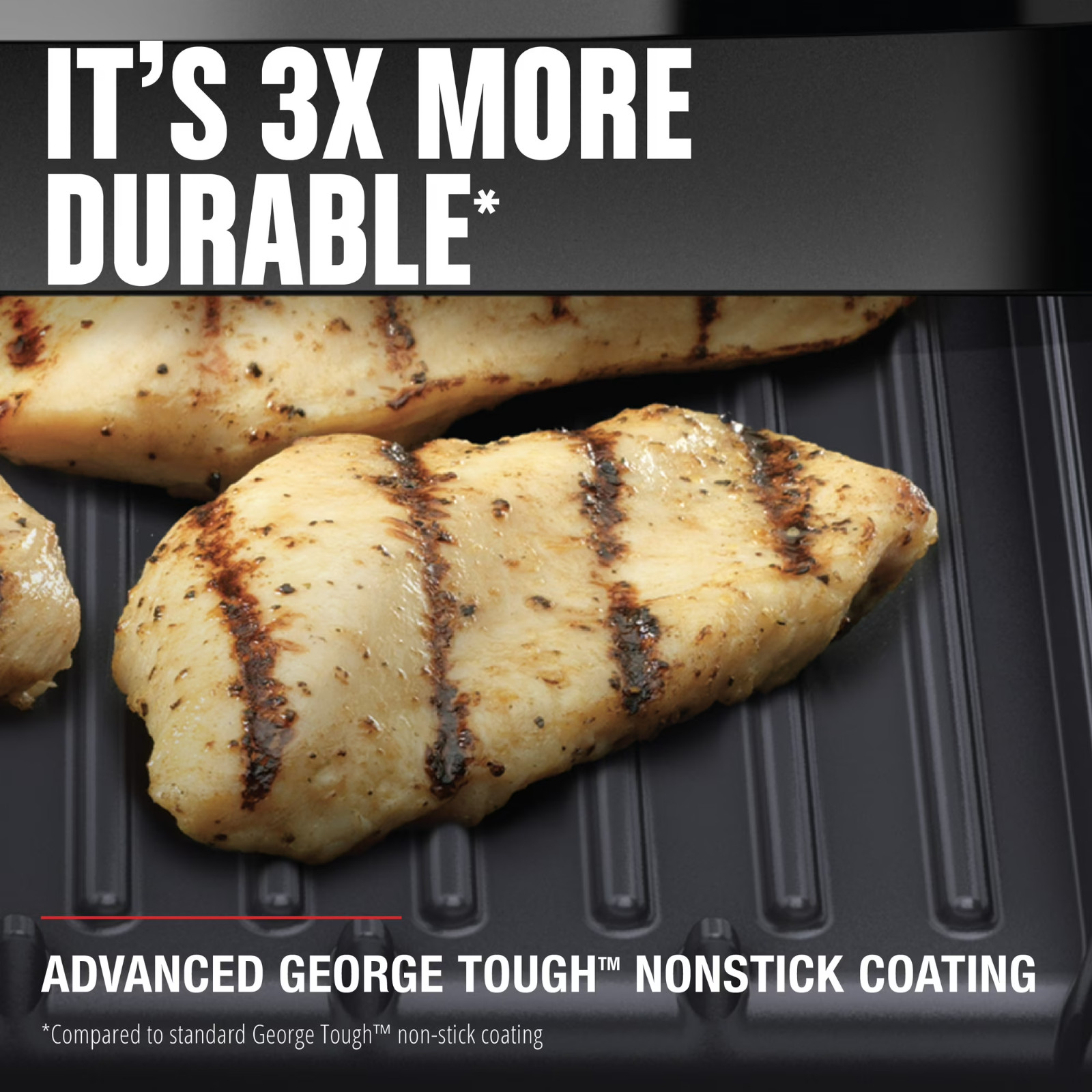 George Foreman 4‑Serving Electric Grill & Panini Press, Dishwasher Safe Parts