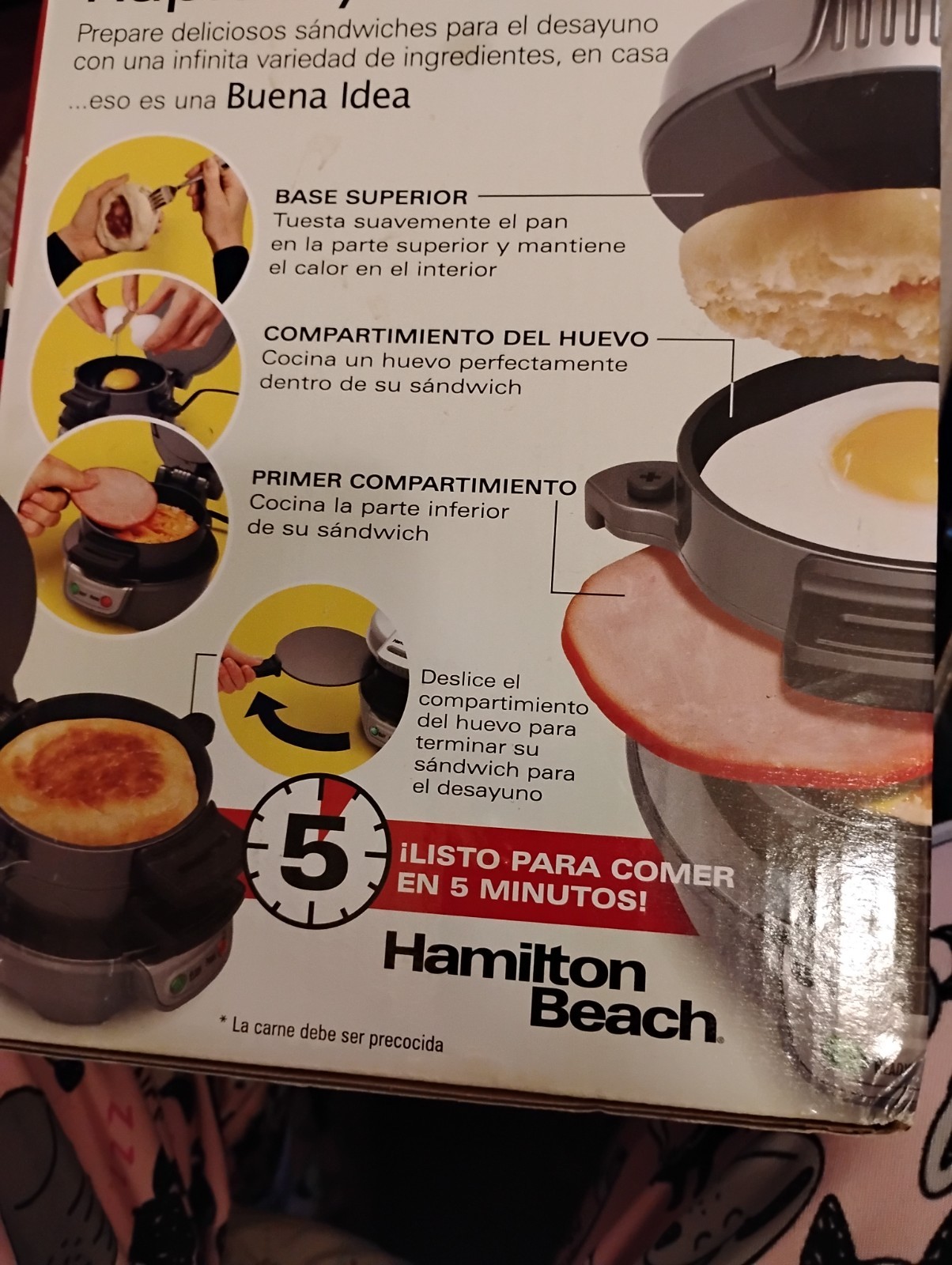 Hamilton Beach Breakfast Sandwich Maker 25475. Complete. Electric none stick
