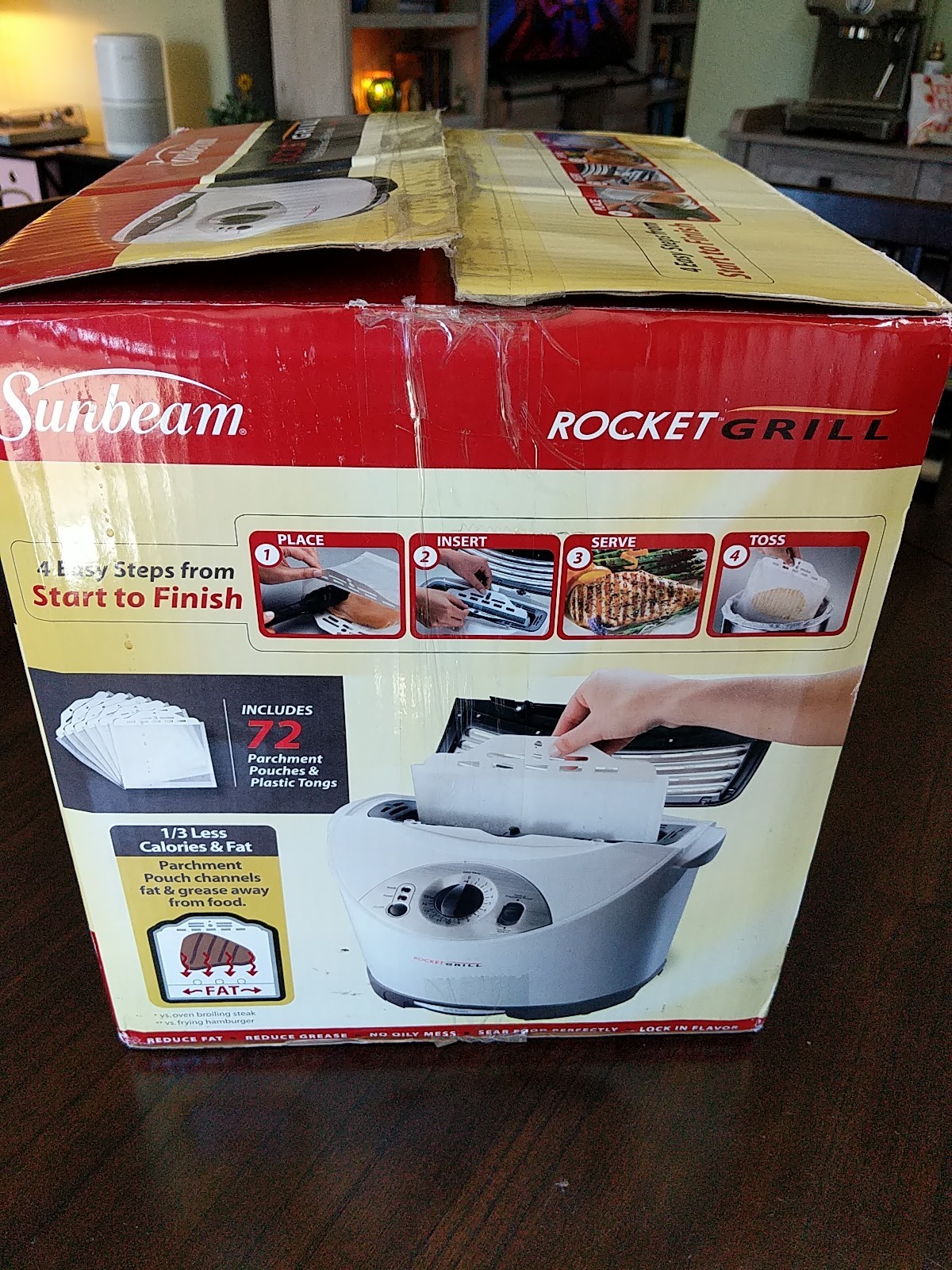 Sunbeam Rocket Grill Indoor with 24 Grilling Pouches BRAND NEW