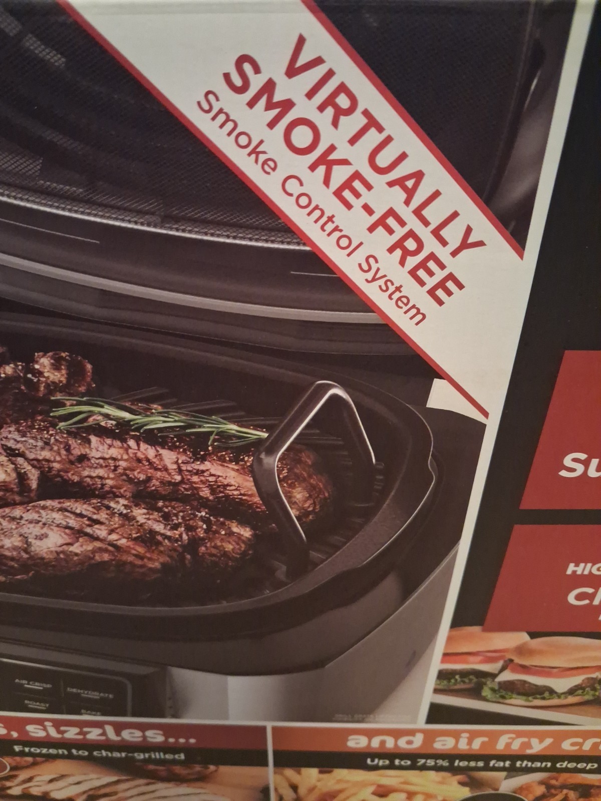 NEW! (Open Box) Ninja Foodi Grill 5-in-1 Cyclonic Grilling & Air Fryer AG302