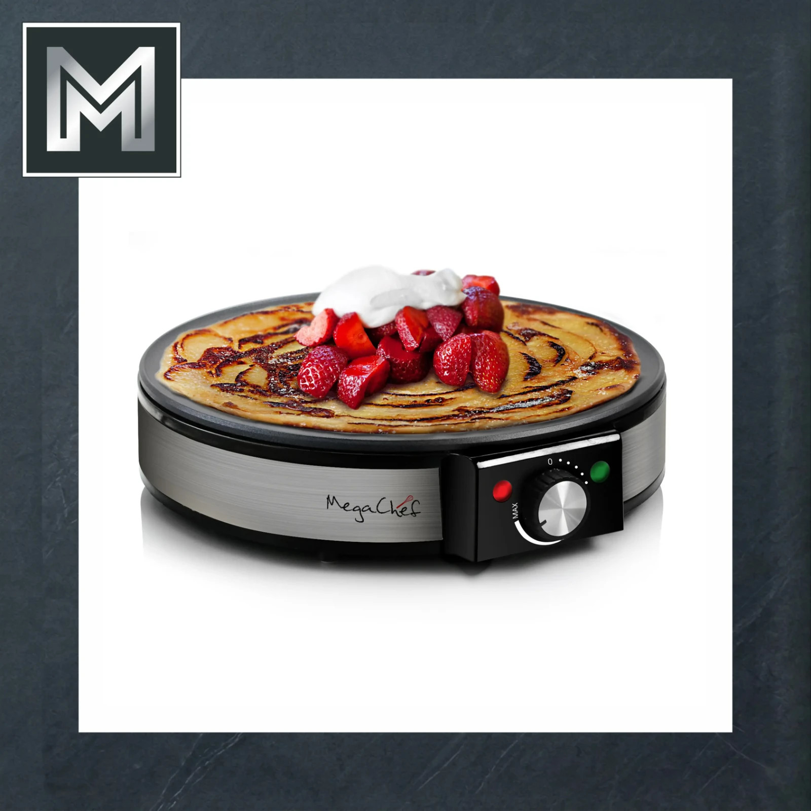 Megachef 12″ Nonstick Crepe And Pancake Maker Breakfast Griddle (MC-2900PM)