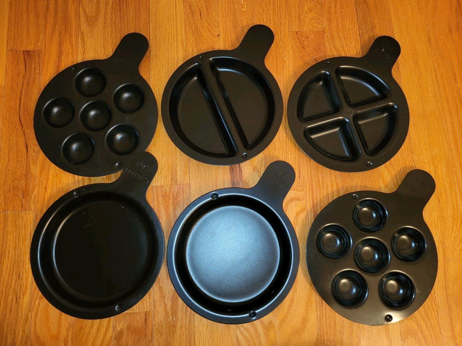 Lot Of 6 Xpress Redi Set Go Grill Pans Plates Inserts Replacement Set