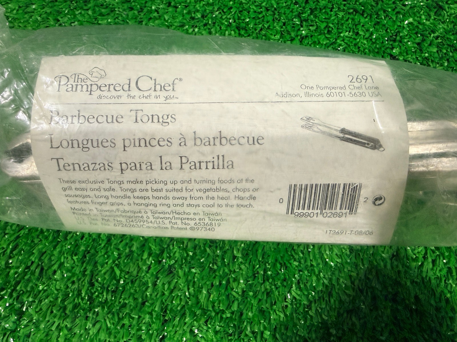 PAMPERED CHEF Indoor Outdoor Portable Grill Electric #2719 + 3 BBQ Tools – NEW!