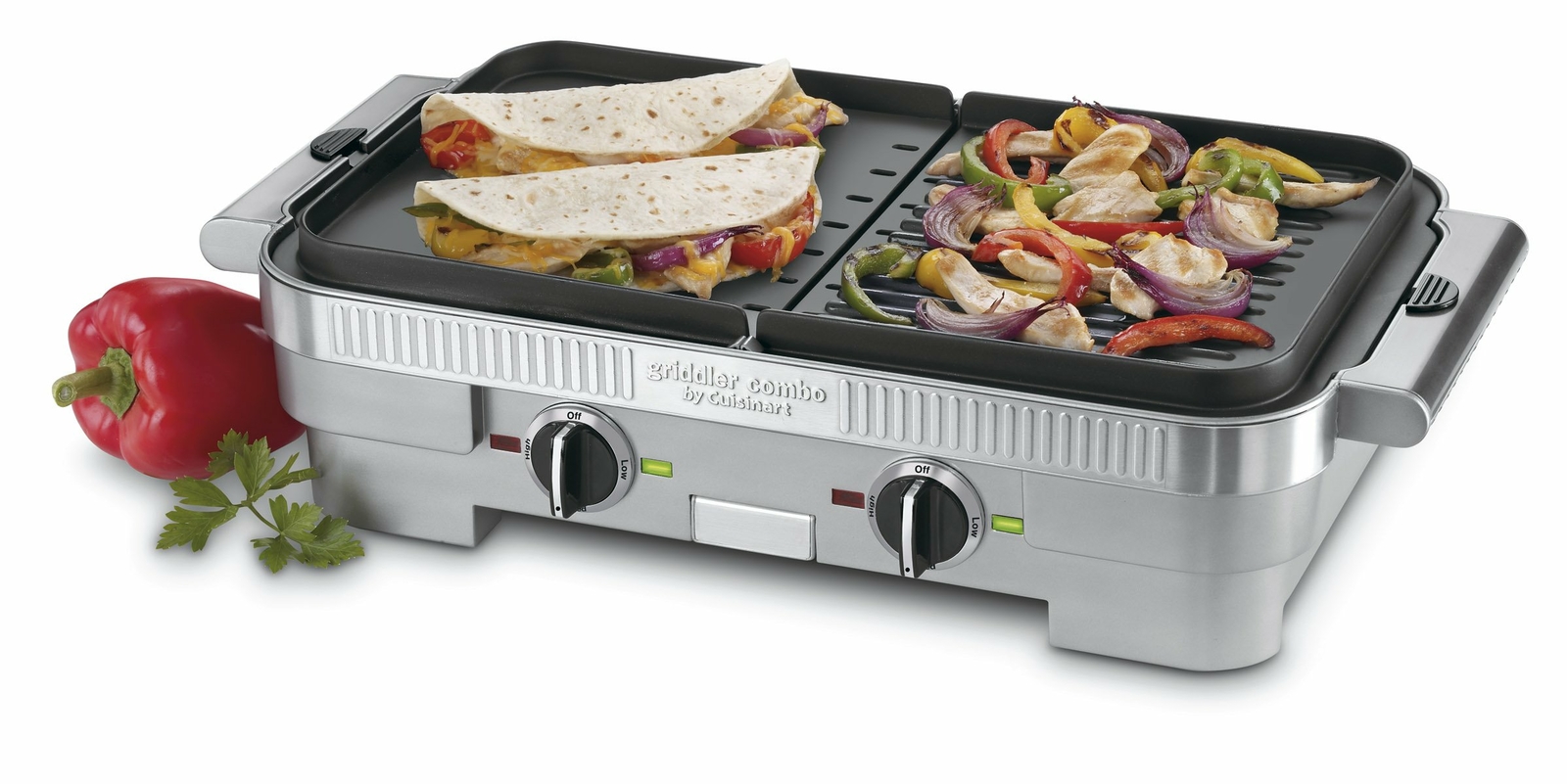 Cuisinart GR-55FR Griddler Stainless Steel Nonstick Grill/Griddle Combo