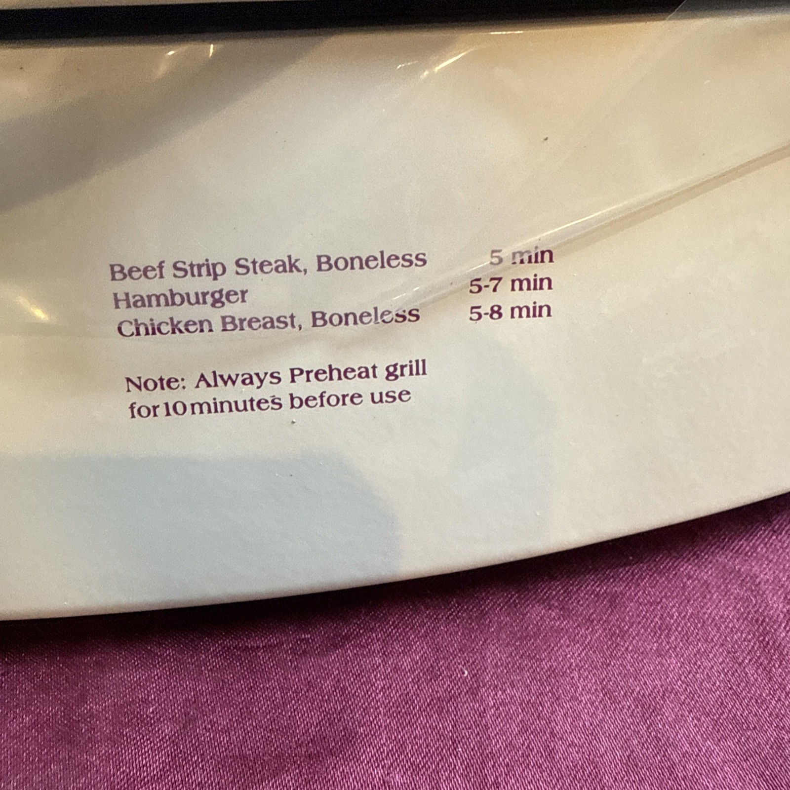 NIB Hamilton Beach Somersize 100″ Contact Frill w/Removable Grids25329