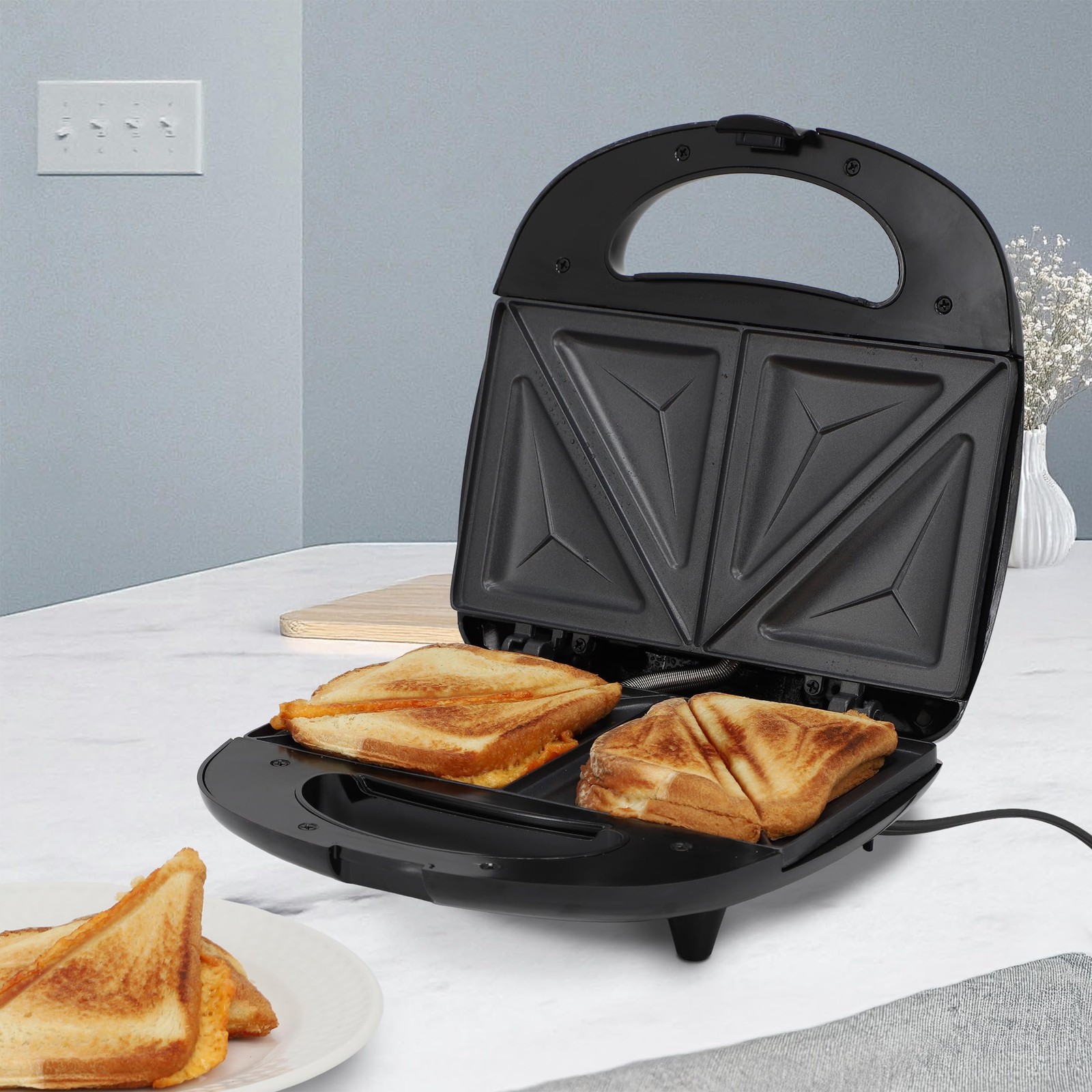 Electric Compact Aluminum Nonstick Panin Press Grill Sandwich Maker, Countert…