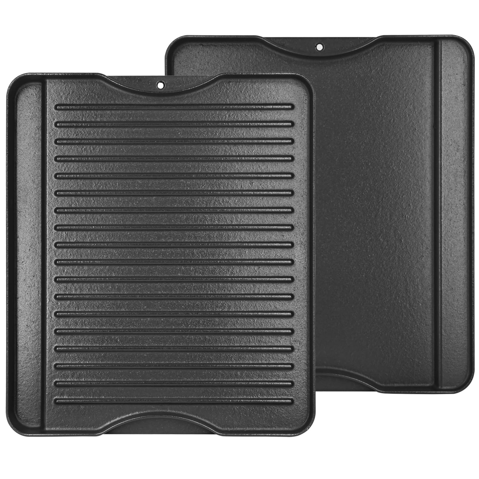 2in1 Reversible PreSeasoned Cast Iron Flat Griddle Top Plate 14×16 Inch