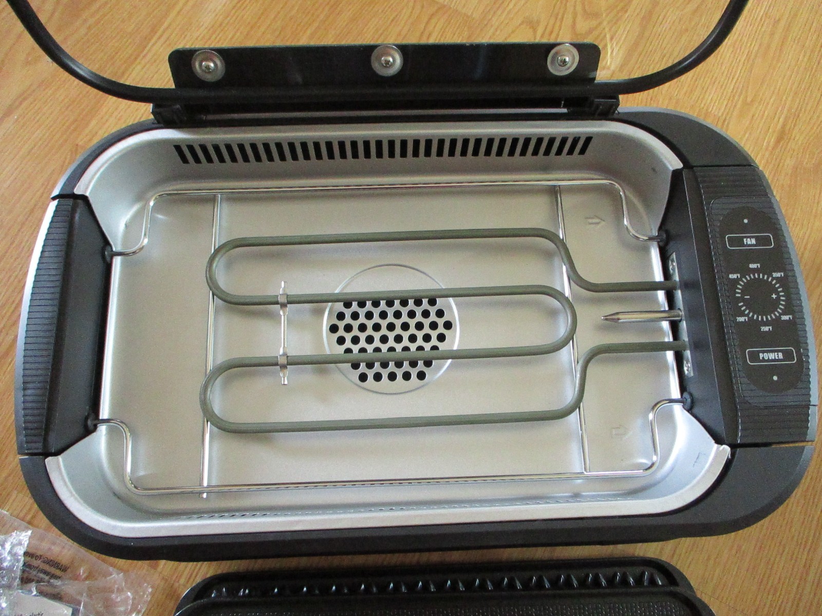 PowerXL Smokeless Electric Indoor Grill Pro with Glass Lid PG-1500FDR 1500 Watts