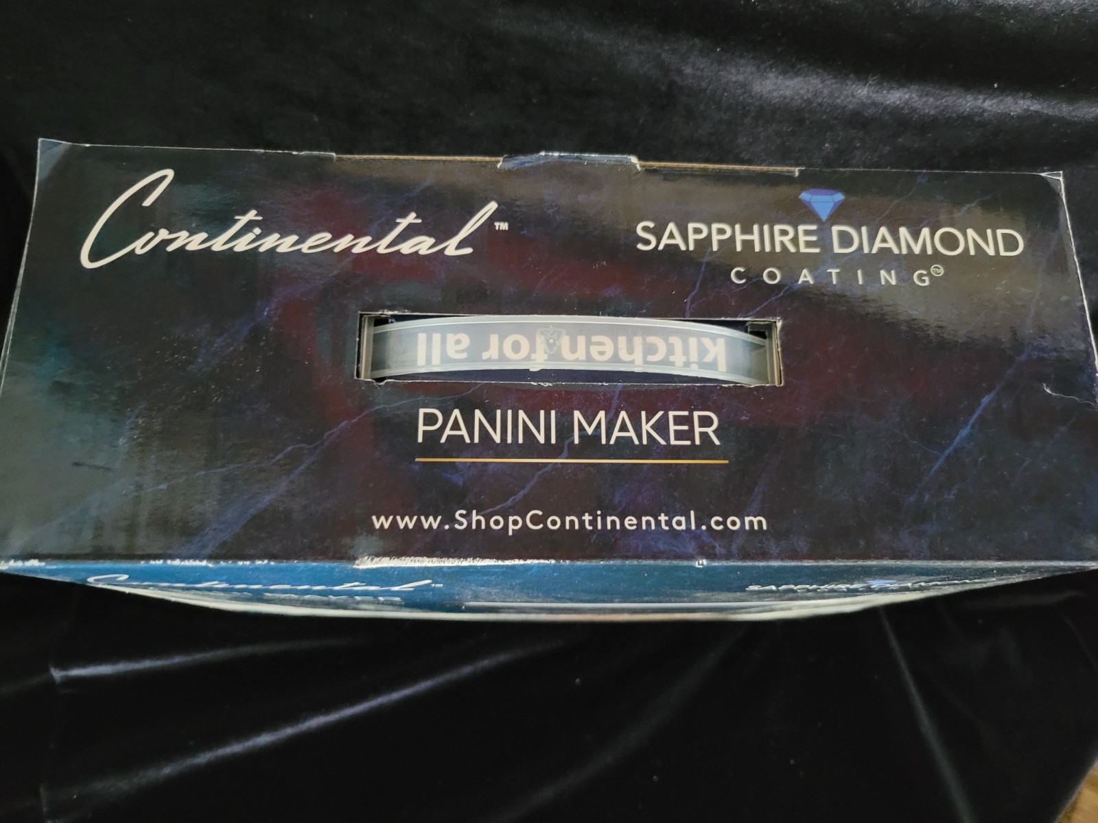 Continental Panini Maker Sapphire Diamond Coating Stainless Handles NEW