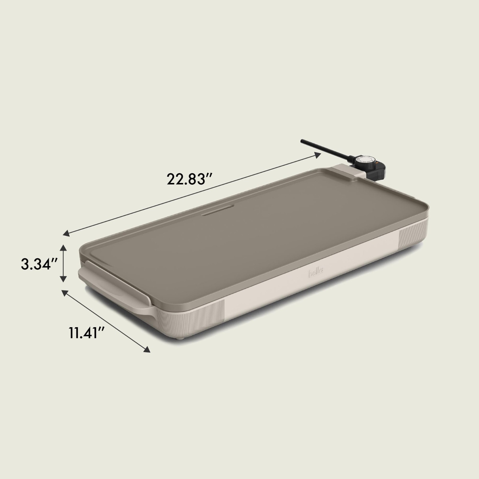 12″ x 22″ Electric Griddle, Nonstick Ceramic Coating, Removable Probe, Cool Touc