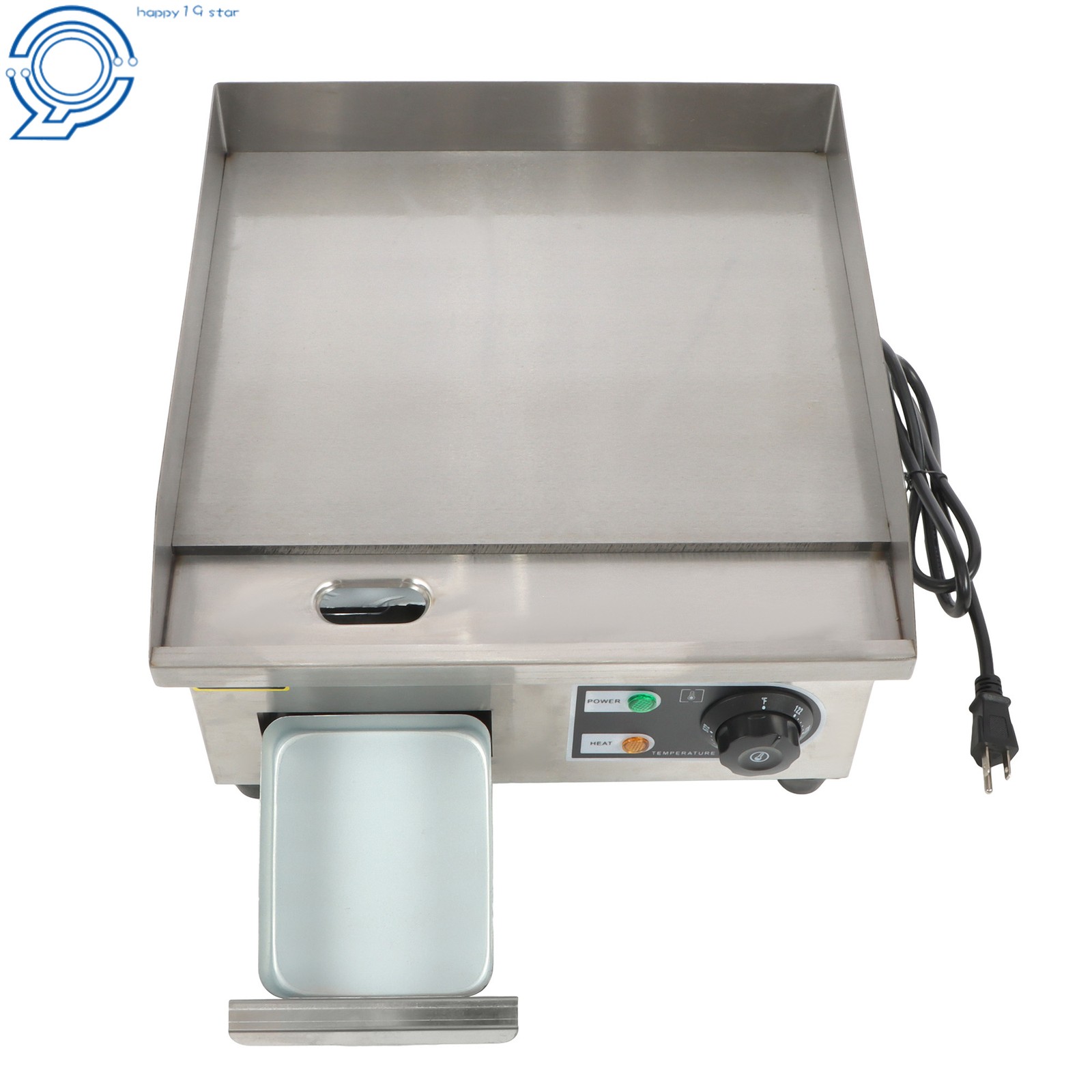 1500W 14″ Commercial Electric Countertop Griddle Flat Top Grill Hot Plate
