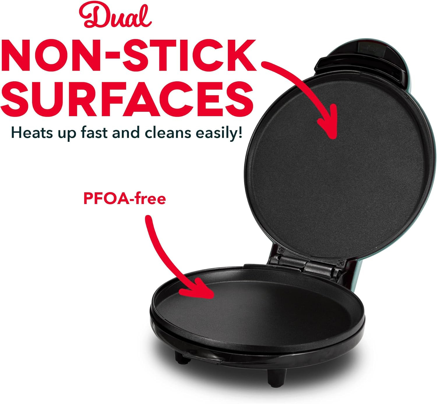 8” Express Electric round Griddle for for Pancakes, Cookies, Burgers, Quesadi…