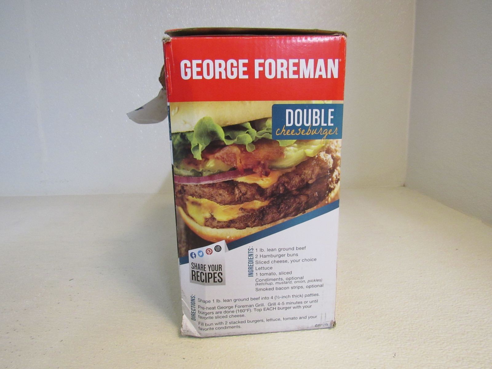 George Foreman 2 Serving Classic Plate Electric Indoor Grill 22-in Cord GR10B