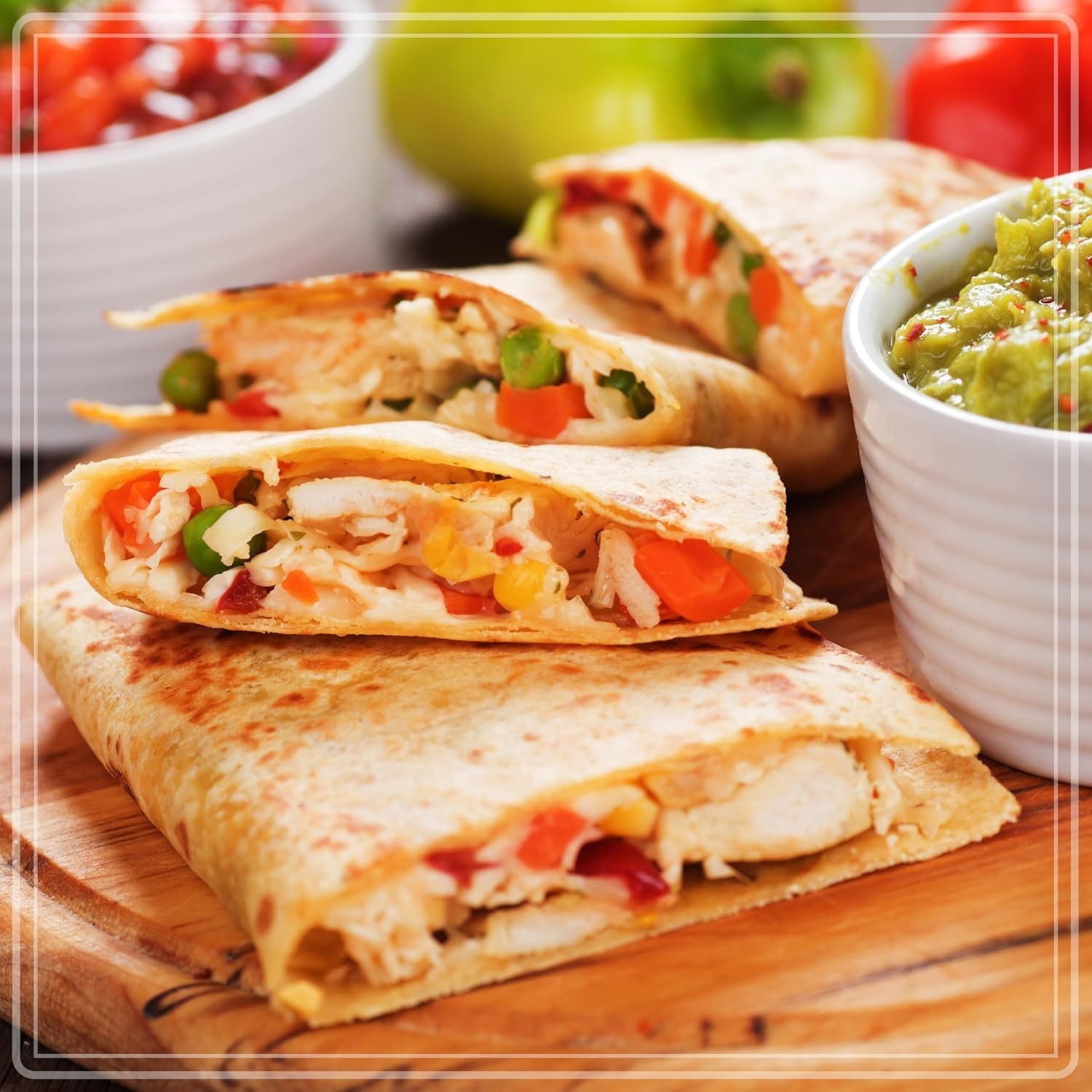 Taco Tuesday Deluxe 8-Inch 6-Wedge Electric Quesadilla Maker W/ Extra Stuffing