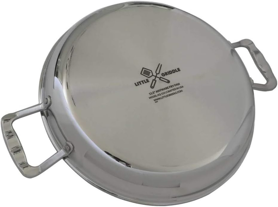ANYWARE 7-Ply Lifetime Fry Pan – USA Made, Induction Ready, 2 Helper Handles