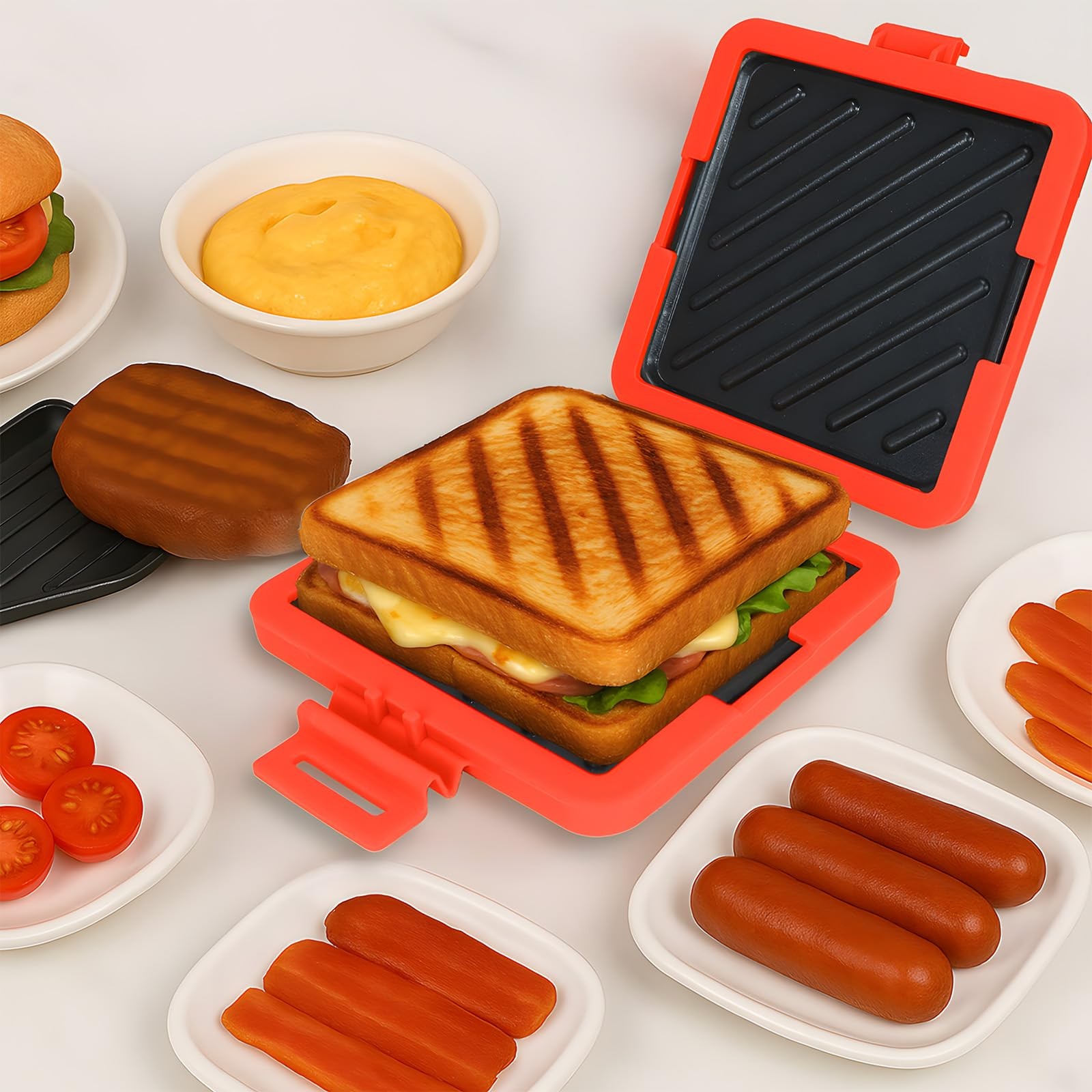 Microwave Sandwich Maker – Microwave Toastie Sandwich Maker，3-in-1 Toastie Pa…