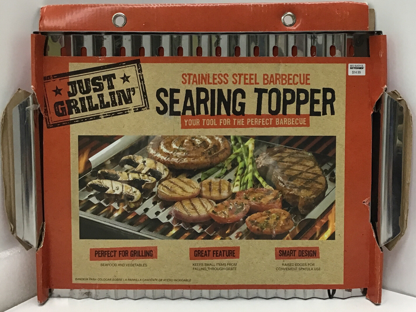 Just Grillin Searing Topper Barbecue In Stainless Steel