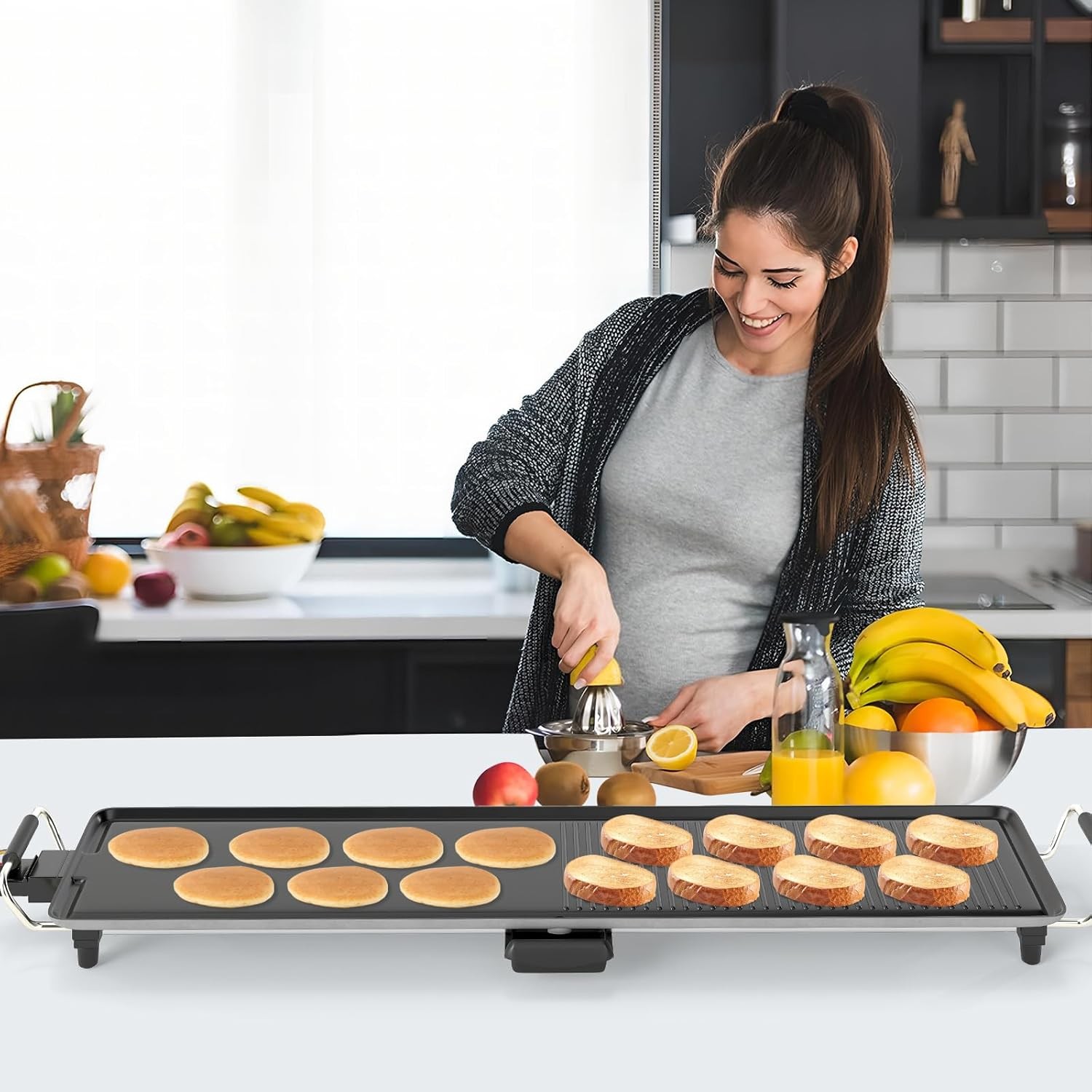 COSTWAY 39.5” Electric Griddle, Extra Large Teppanyaki Grill