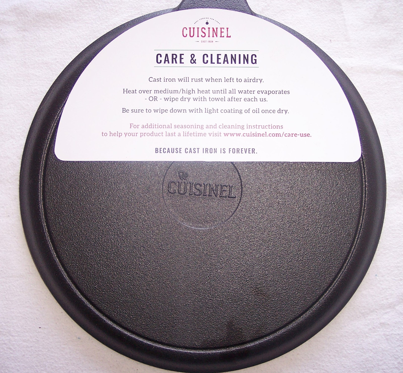 NEW Cuisinel Pre-Seasoned Cast Iron 10.5″ Griddle Pan Indoor Outdoor