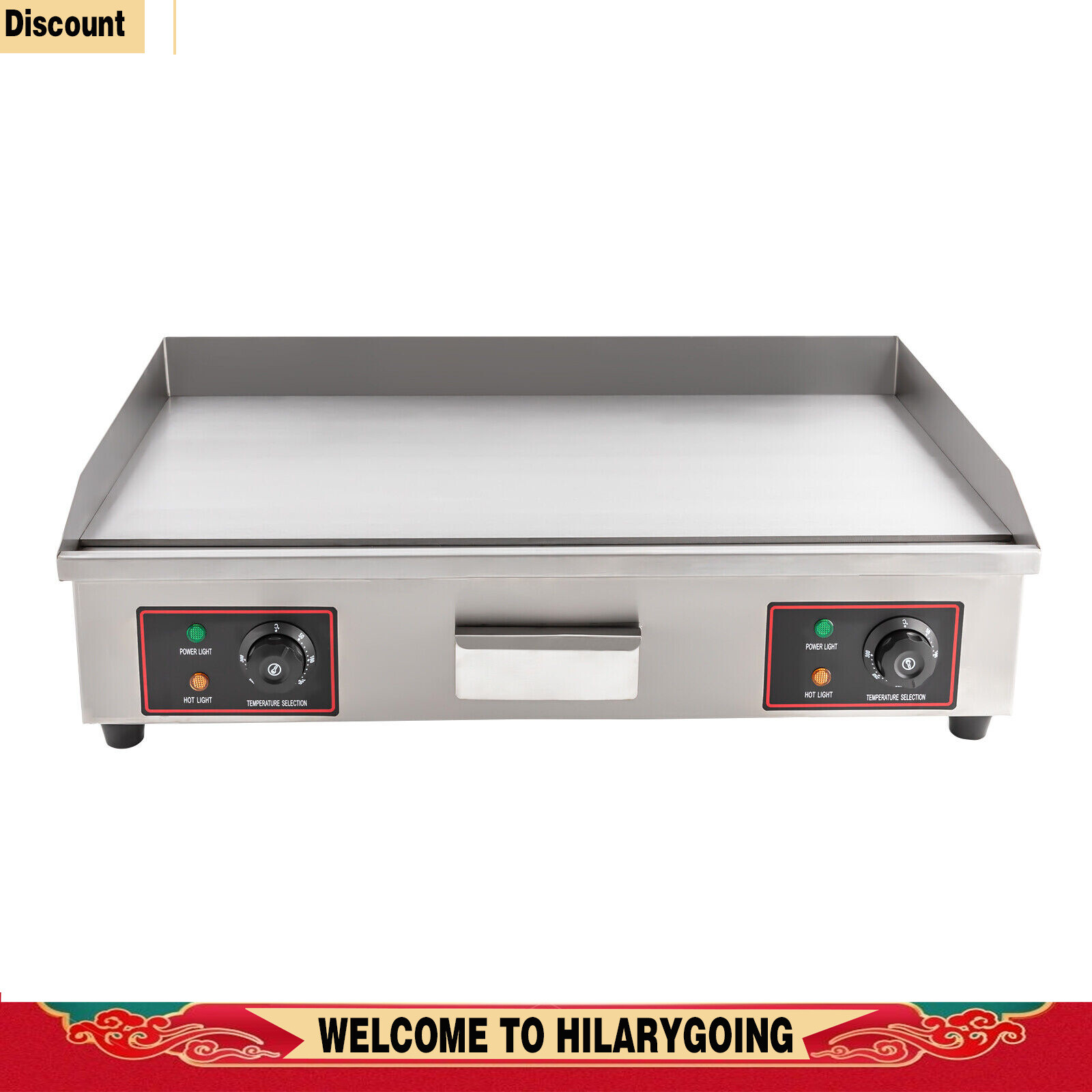 30″ Commercial Electric Countertop Griddle Heating Grill BBQ Flat Plate Top 3KW
