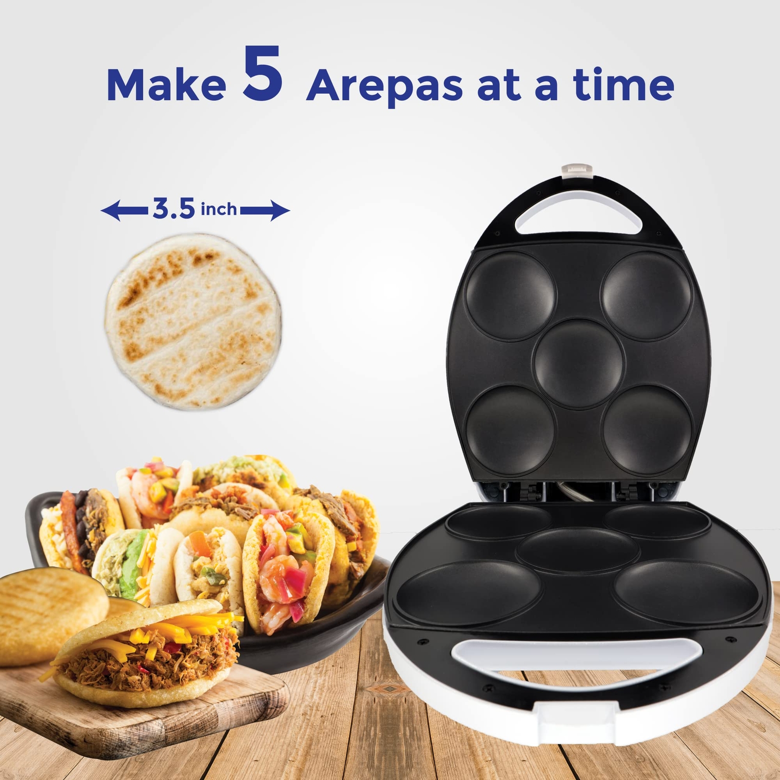 Electric Arepa Maker and Mini Pancake Maker by with FREE Arepa Recipes eBook …