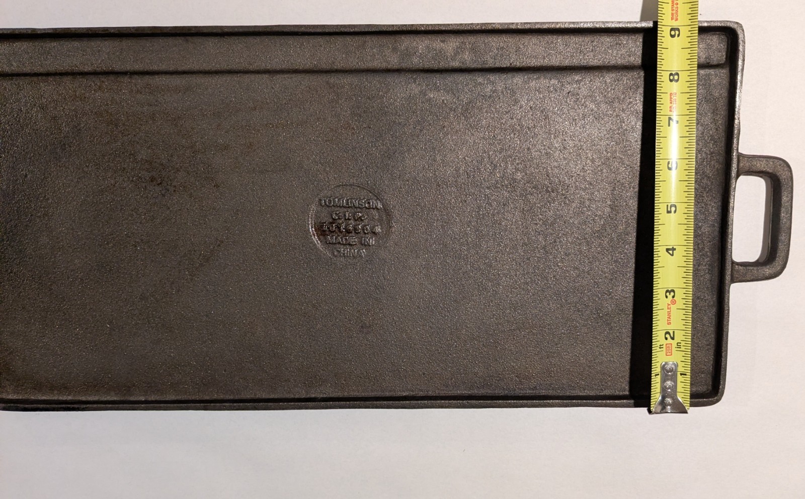 Tomlinson 18″ Reversible Cast Iron Griddle Double Burner Flat & Grill 1016904