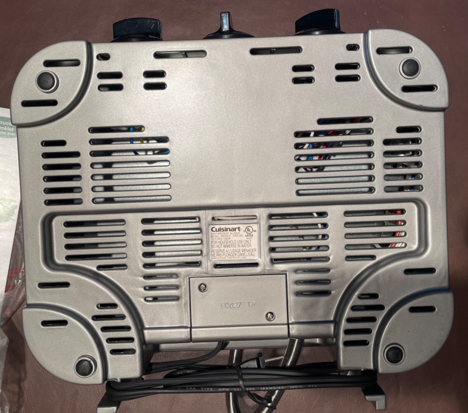 Griddler Gourmet by Cuisinart Electric Panini Grill Griddle Model No. GRID-8PC