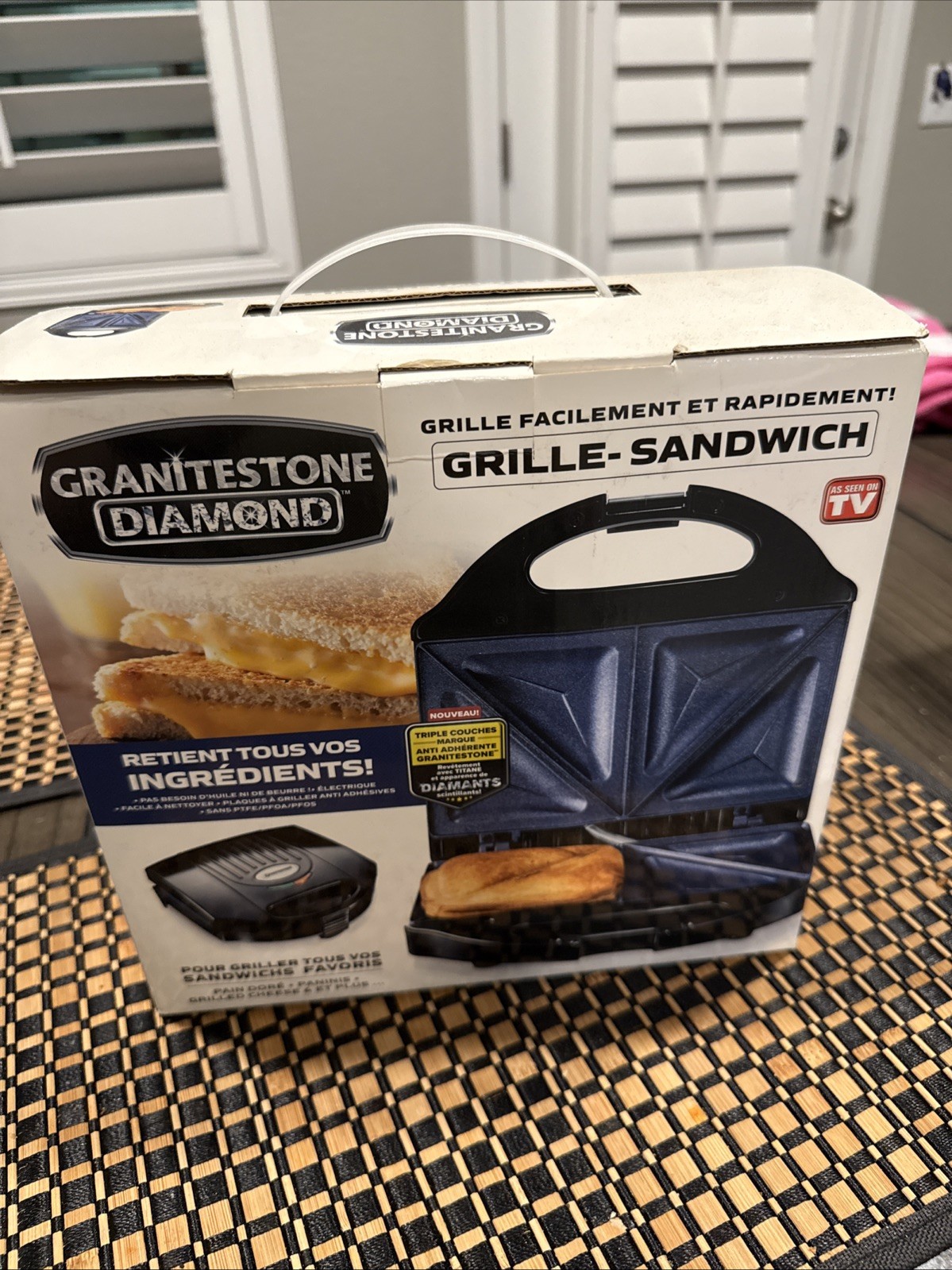 Granitestone Diamond Blue Sandwich Grill ~ FREE from PTFE/PFOA & PFOS Chemicals