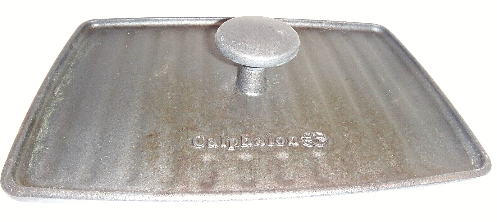 Calphalon Cast Iron Panini / Meat Grill Press, 11 x 7, Gray
