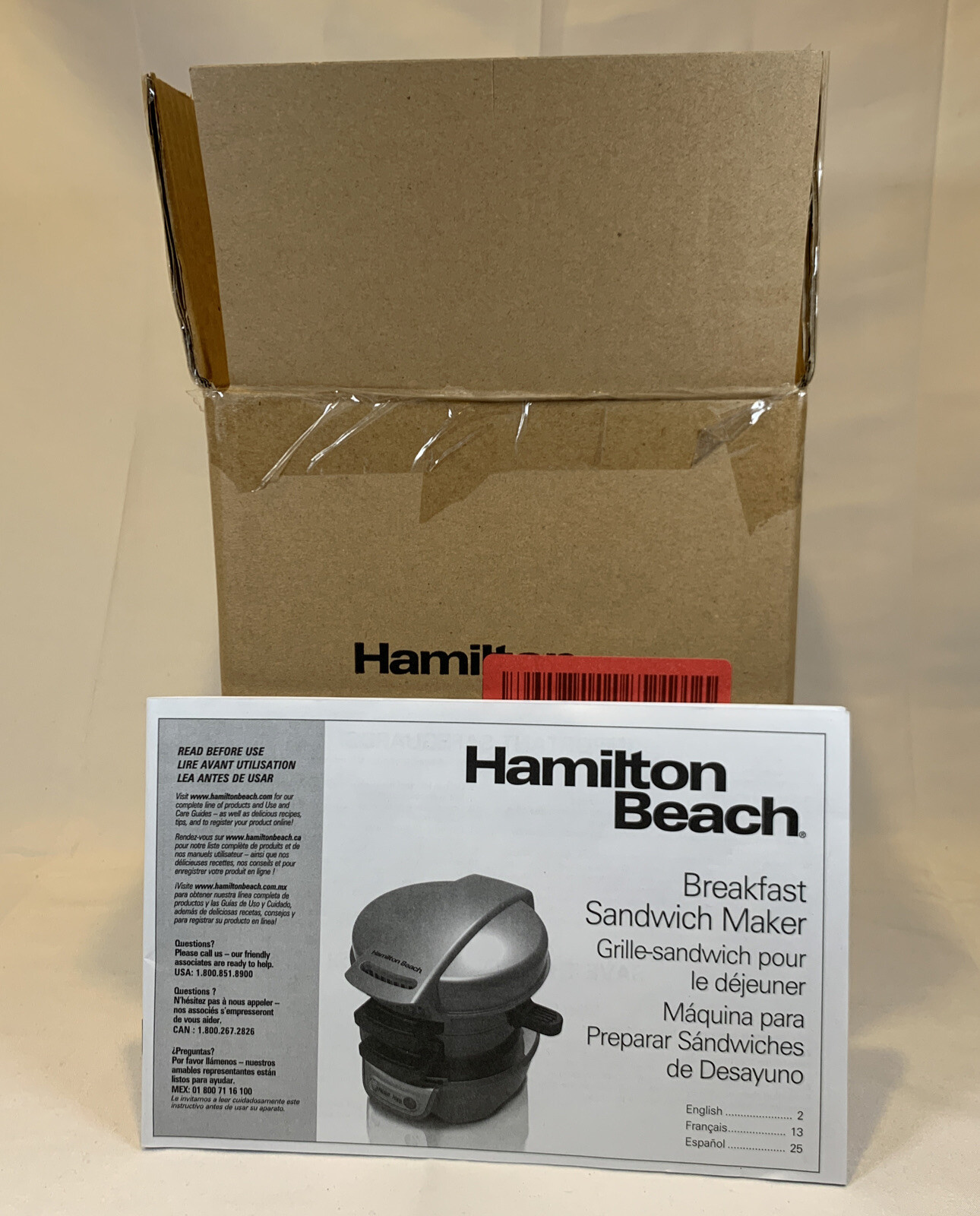 Hamilton Beach 25475A Breakfast Sandwich Maker – Easy Clean
