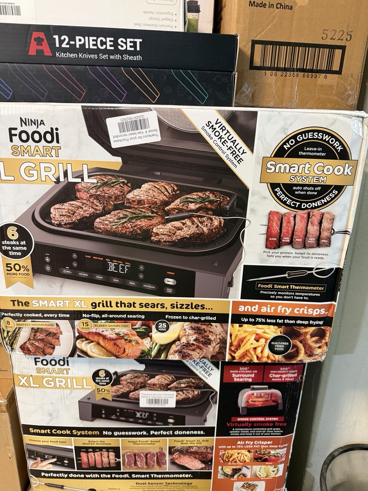 Ninja® Foodi® Smart XL 6-in-1 Indoor Grill & Air Fryer with Built in Thermometer