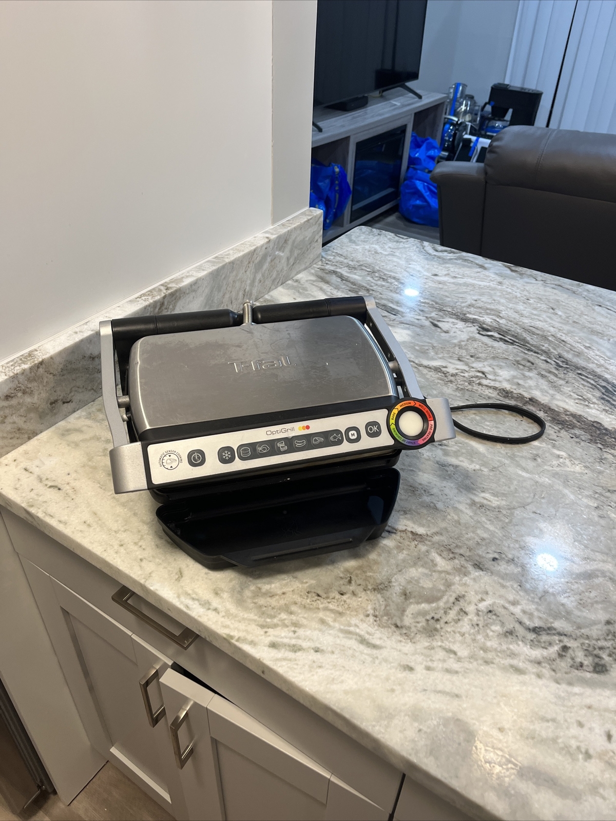 T-Fal OptiGrill 8351s1 Meat Grill Automatic Sensor Indoor Grill Stainless