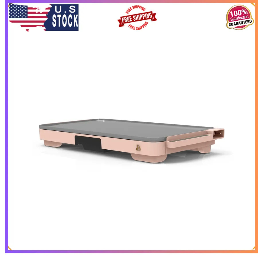 Beautiful Drew Barrymore 12×22 Inch XL Electric Griddle Nonstick Rose Gold