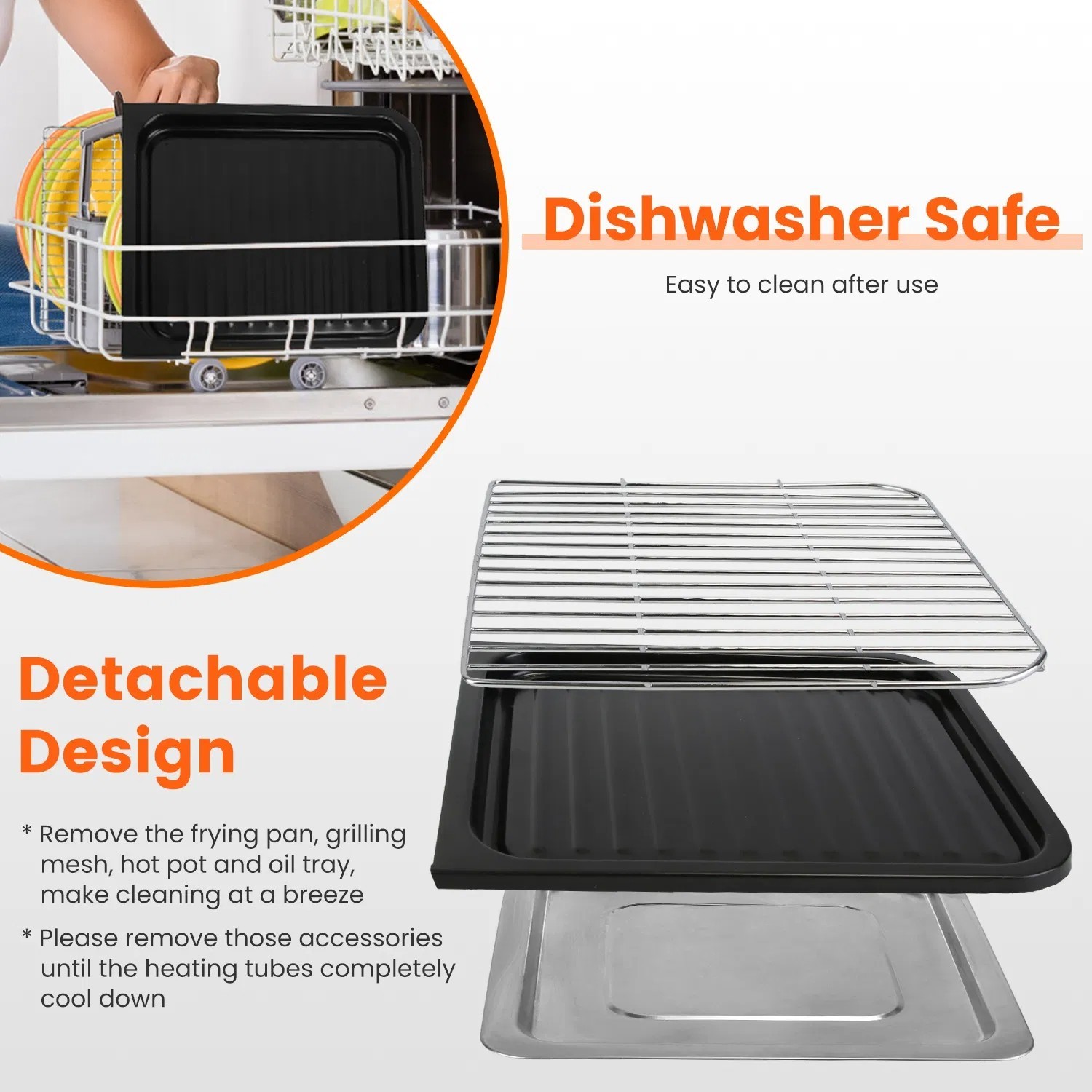 3 in 1 Electric Hot Pot with Grill 1600W Smokeless Non-Stick Korean BBQ Grill