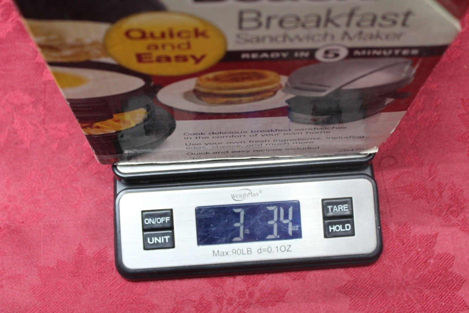Hamilton Beach 5 minute Breakfast Sandwich Maker 25475 New – removed for photos