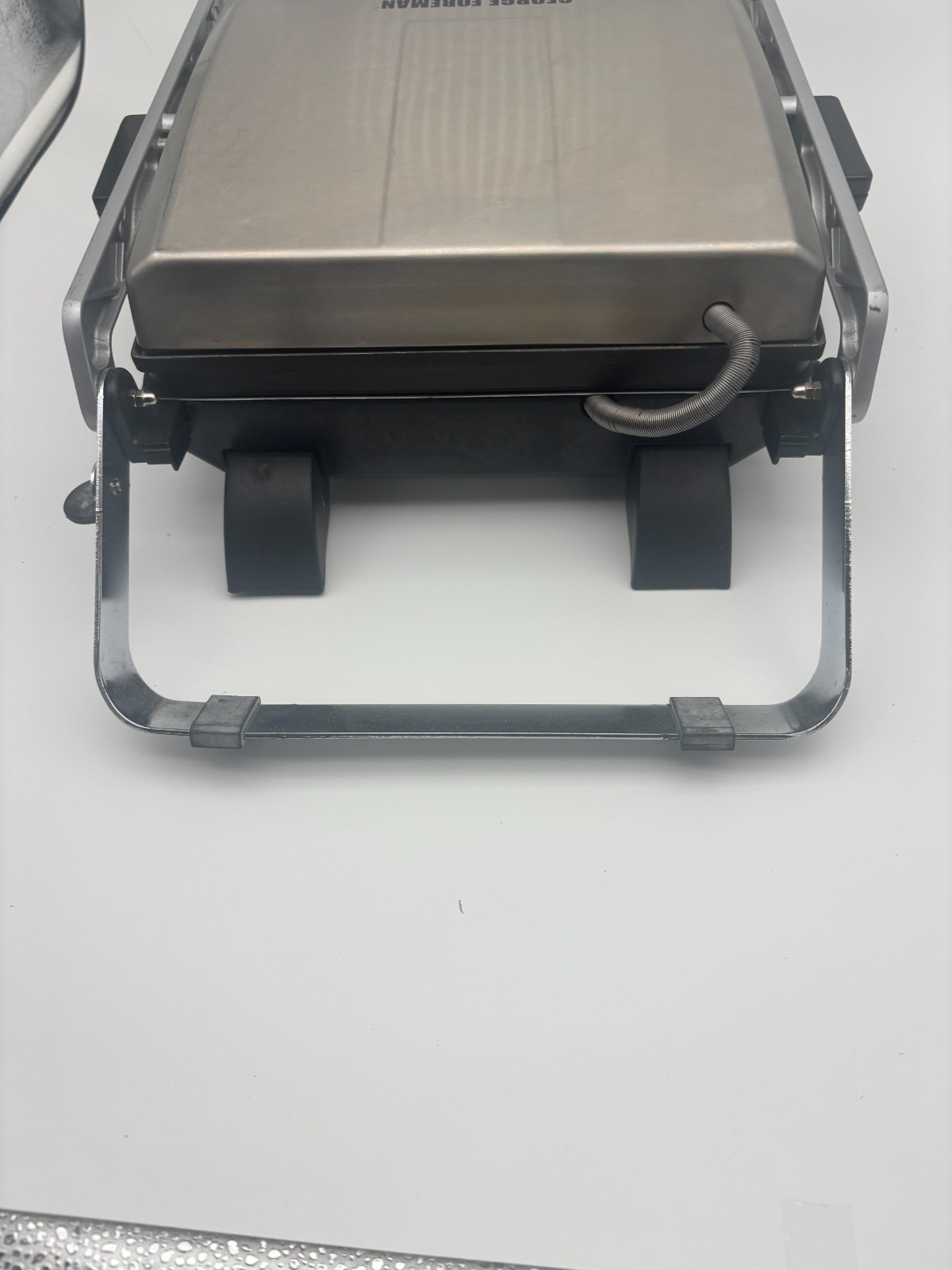 George Foreman Electric 6 Serving Stainless Steel Grilling Machine W Timer Works