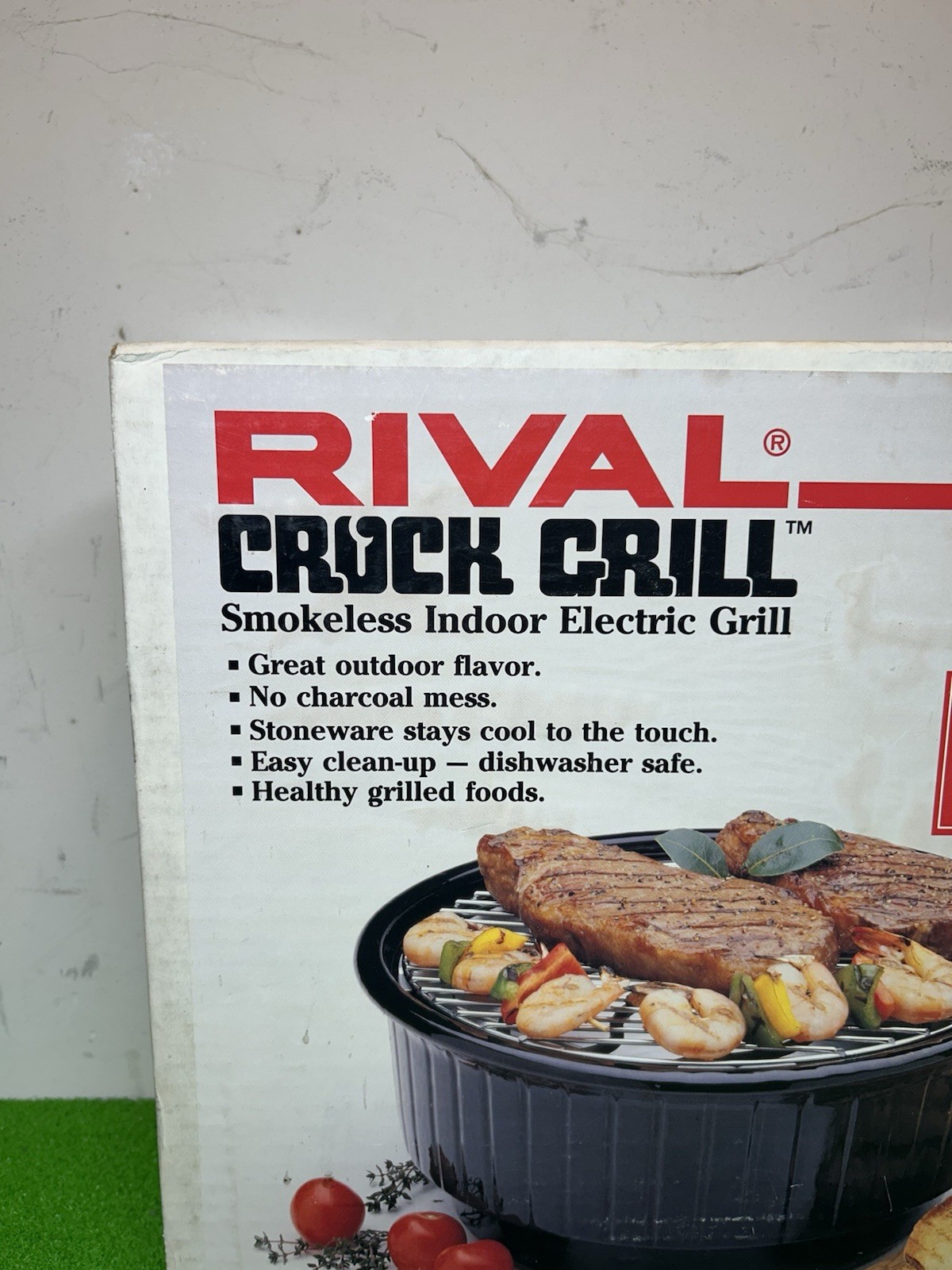 Rival Crock Grill Smokeless Indoor Electric Grill 5750 – NEW- Needs Power Cord