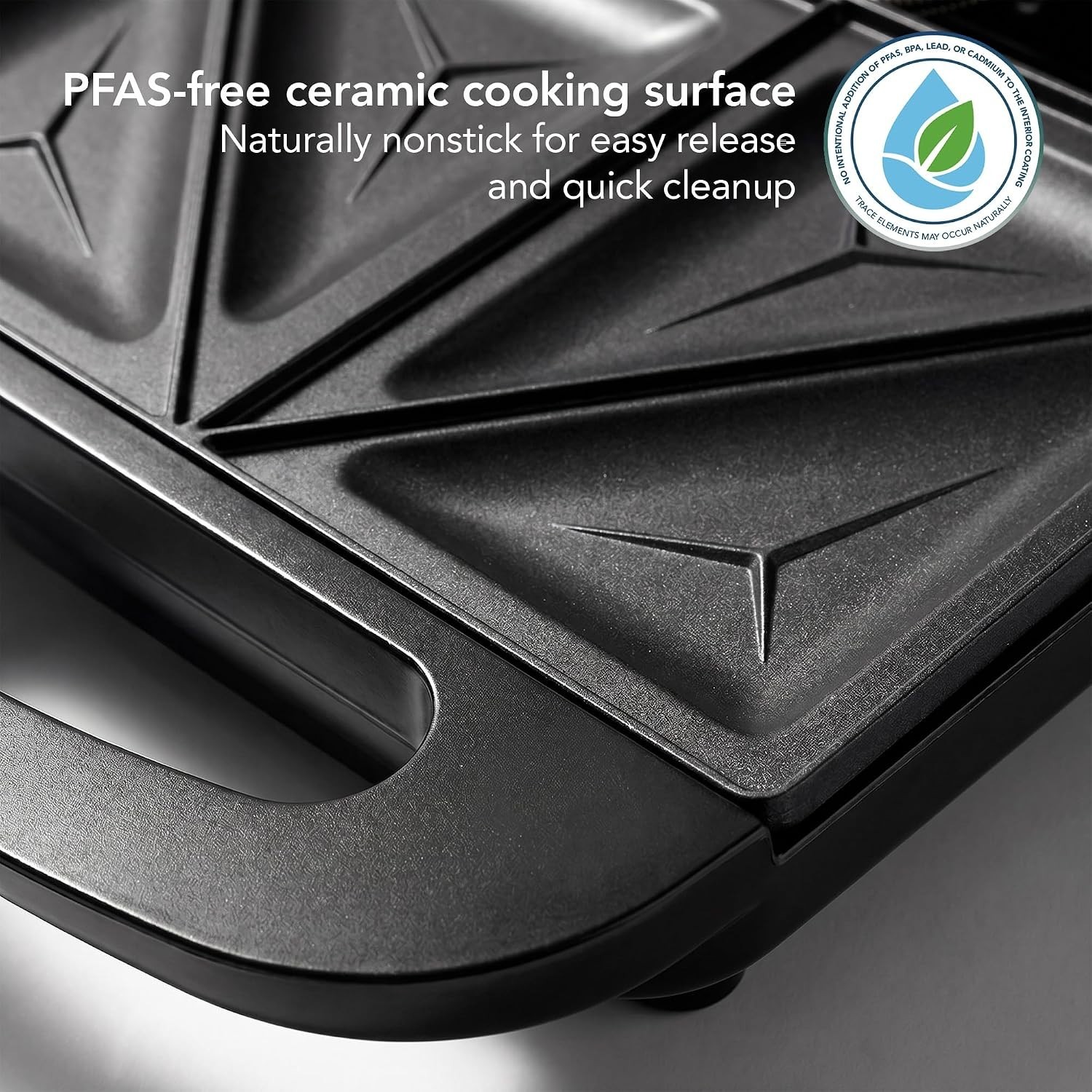 Electric Sandwich Maker, 750W Non-Stick Plates, Black GPS401B | Perfect for Gril