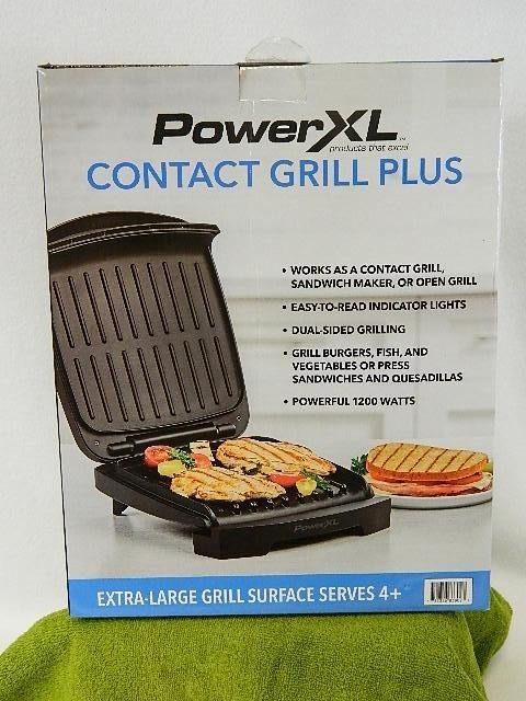 Power XL Contact Grill Plus – 3-in-1 – Sandwich Maker & Grill – Black 1200 Watts