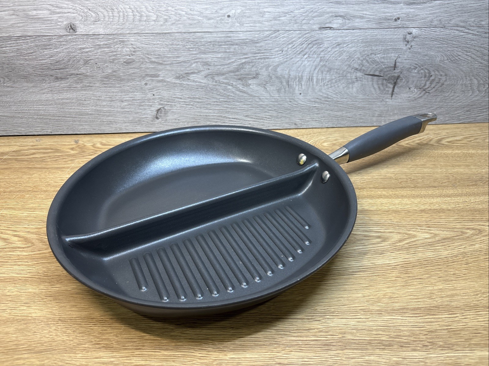 Anolon Advanced Home 12.5-in. Divided Grill And Griddle Skillet. |2081