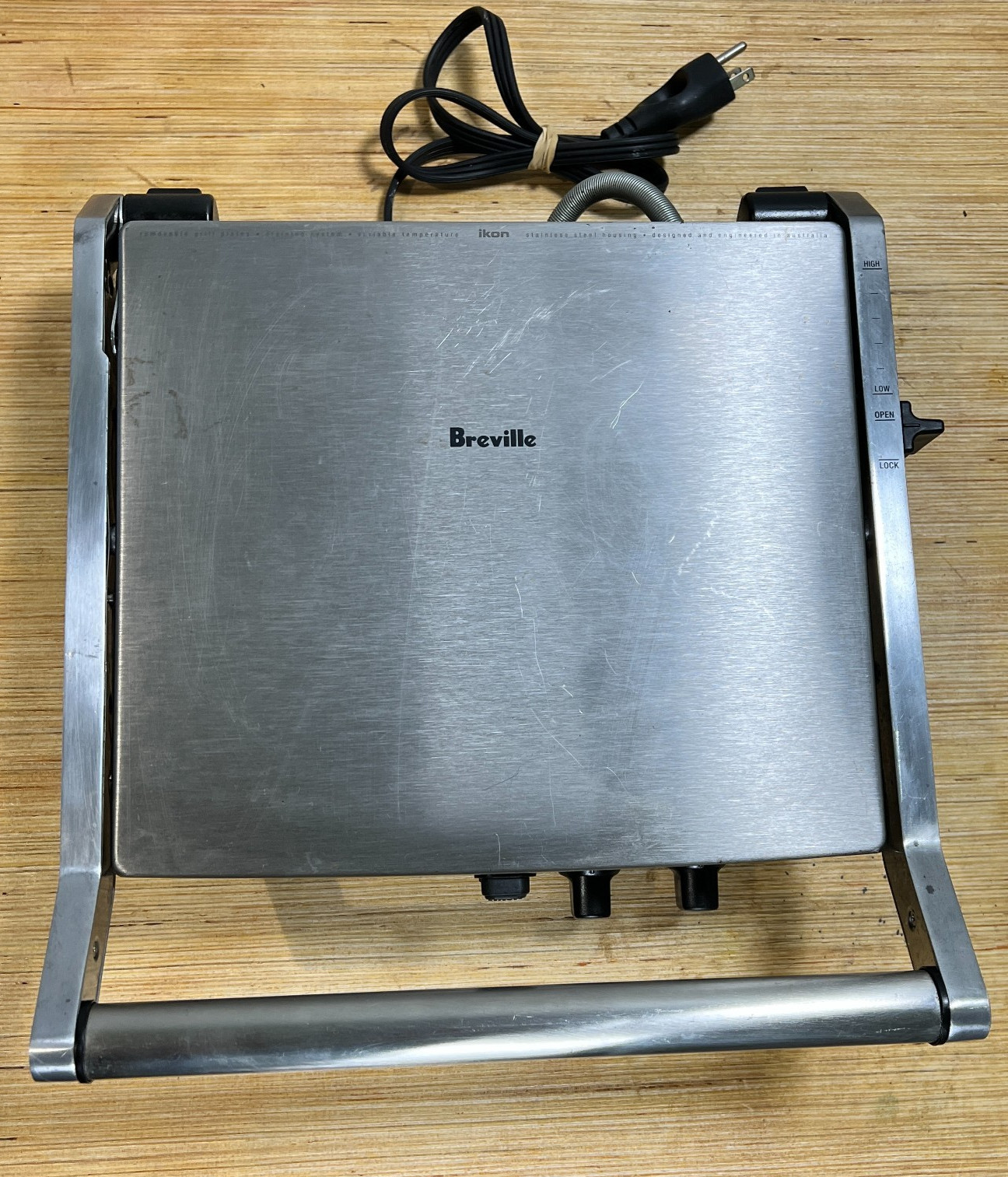 Breville Ikon Panini Press Grill BGR400XL Removable Plates 1800W + Extra Plate