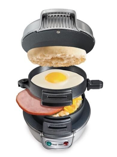 Hamilton Beach Breakfast Sandwich Maker w/ Egg Cooker Ring ~Model #25475A ~ NEW
