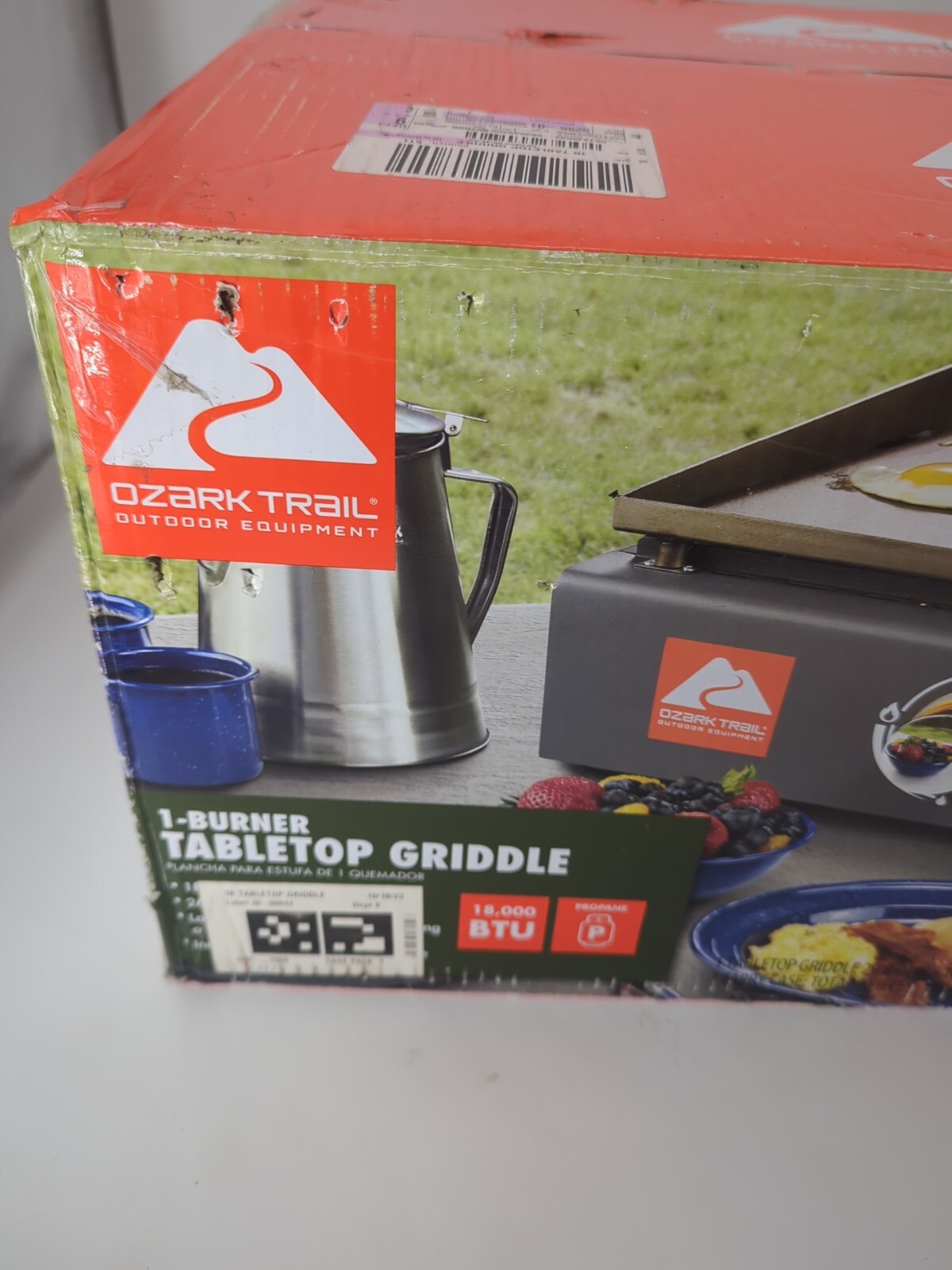 Ozark Trail Outdoor Equipment 1-Burner Tabletop Griddle 18.000 BTU Propane