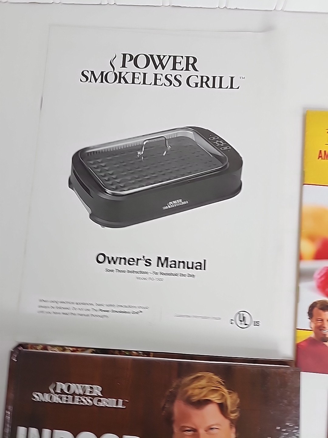 Power Smokeless Grill PG-1500 Owners Manual & Recipe Griddle Guide Favorite New