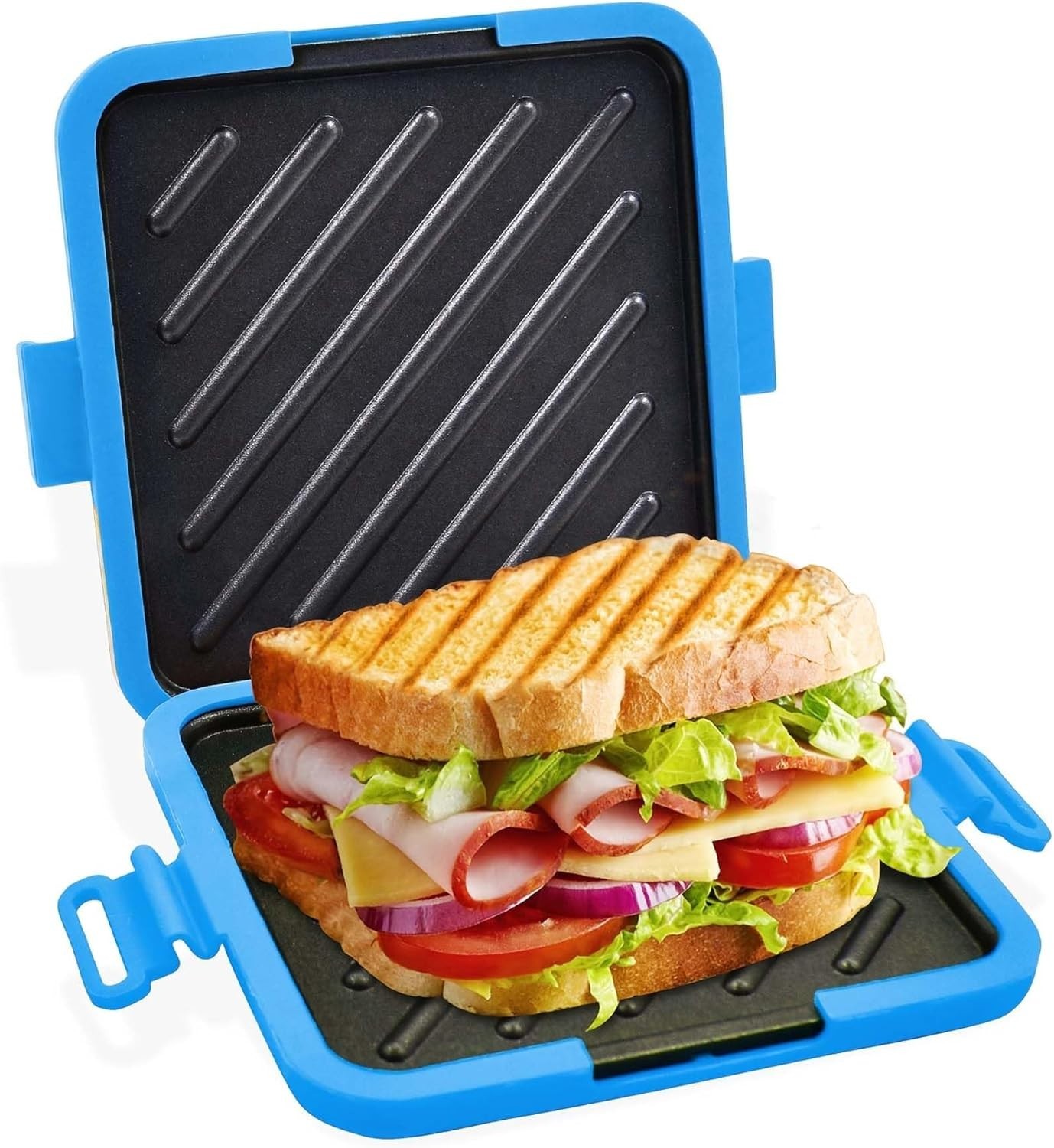 Microwave Sandwich Maker for Quick Grilled Cheese and Paninis in 5 Minutes