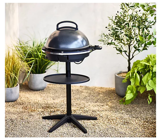 SALE Authentic GreenPan 2-in-1 Indoor Outdoor Electric Grill with Griddle Plate