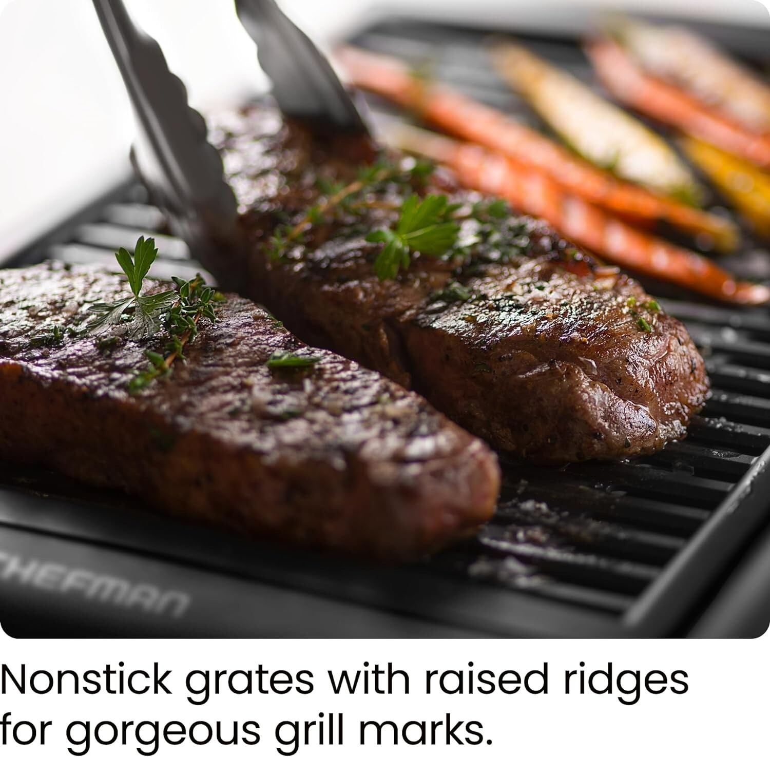 Non-Stick Indoor Grill with Dishwasher Safe Tray & 150 Sq. Inch Cooking Surface