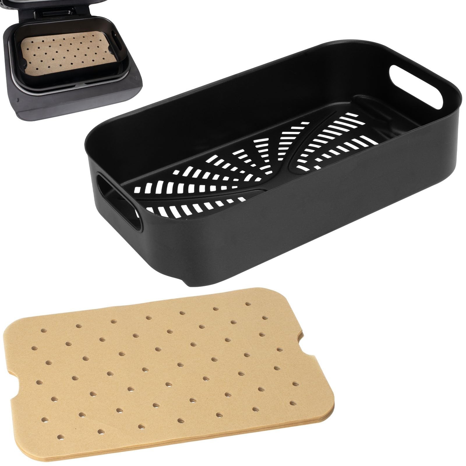Nonstick Crisper Basket for Indoor Grill & Air Fryer, Versatile Cooking Tool