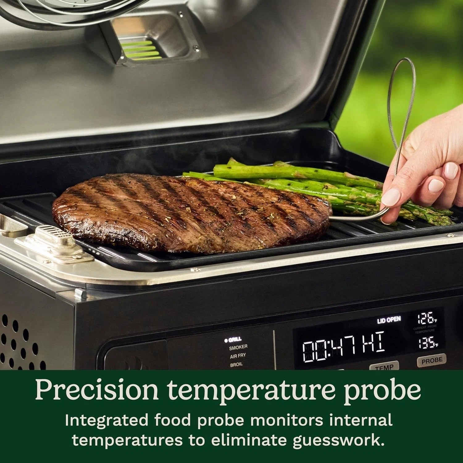 Cuisinart FlavorBoost 8-in-1 Outdoor Electric Grill, Smoker, Air Fry, Steamer.
